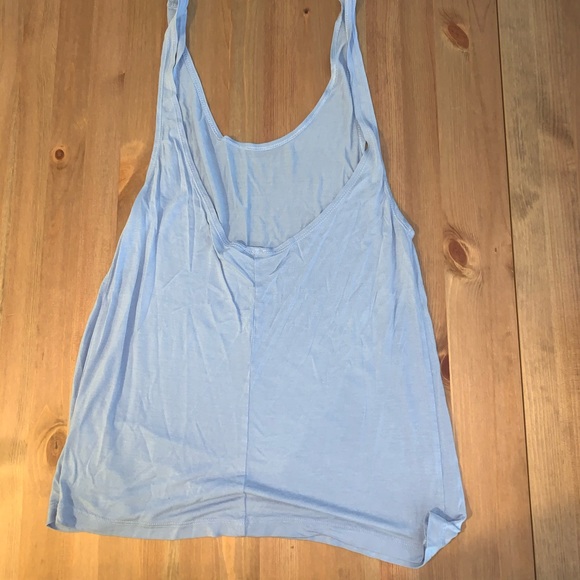 ASOS light blue slouchy low cut tank top - Picture 3 of 5